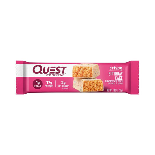 QUEST NUTRITION Crispy Hero Protein Bar – Birthday Cake