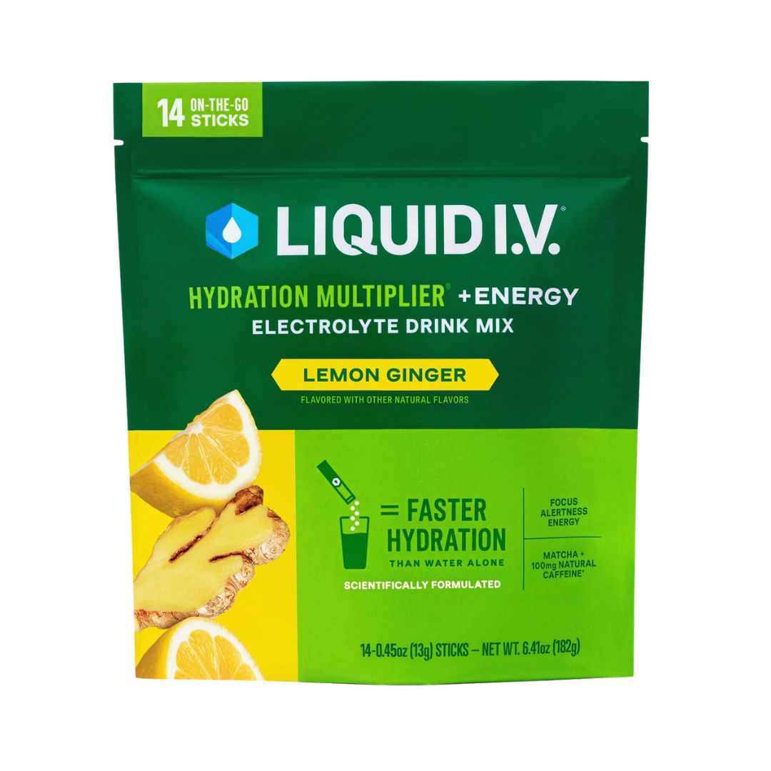 LIQUID I.V. Hydration Multiplier Energy Drink Mix – Lemon Ginger