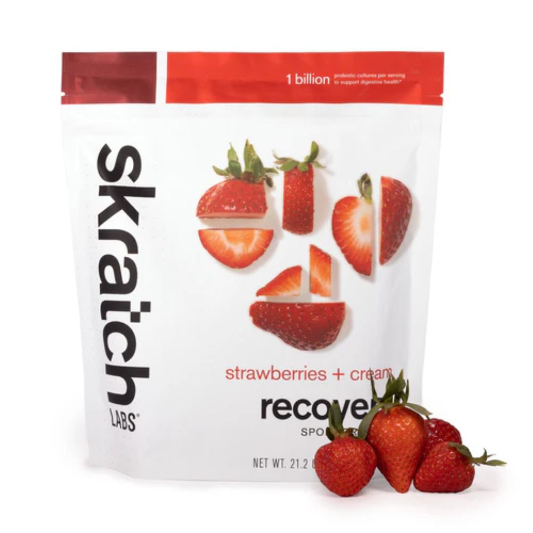 SKRATCH LABS Recovery Sport Drink Mix – Strawberries + Cream