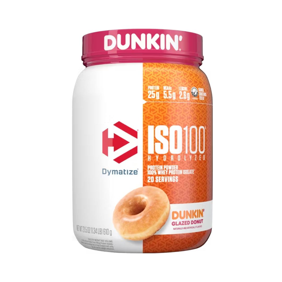 DYMATIZE ISO100 Protein Powder – Dunkin' Glazed Donut