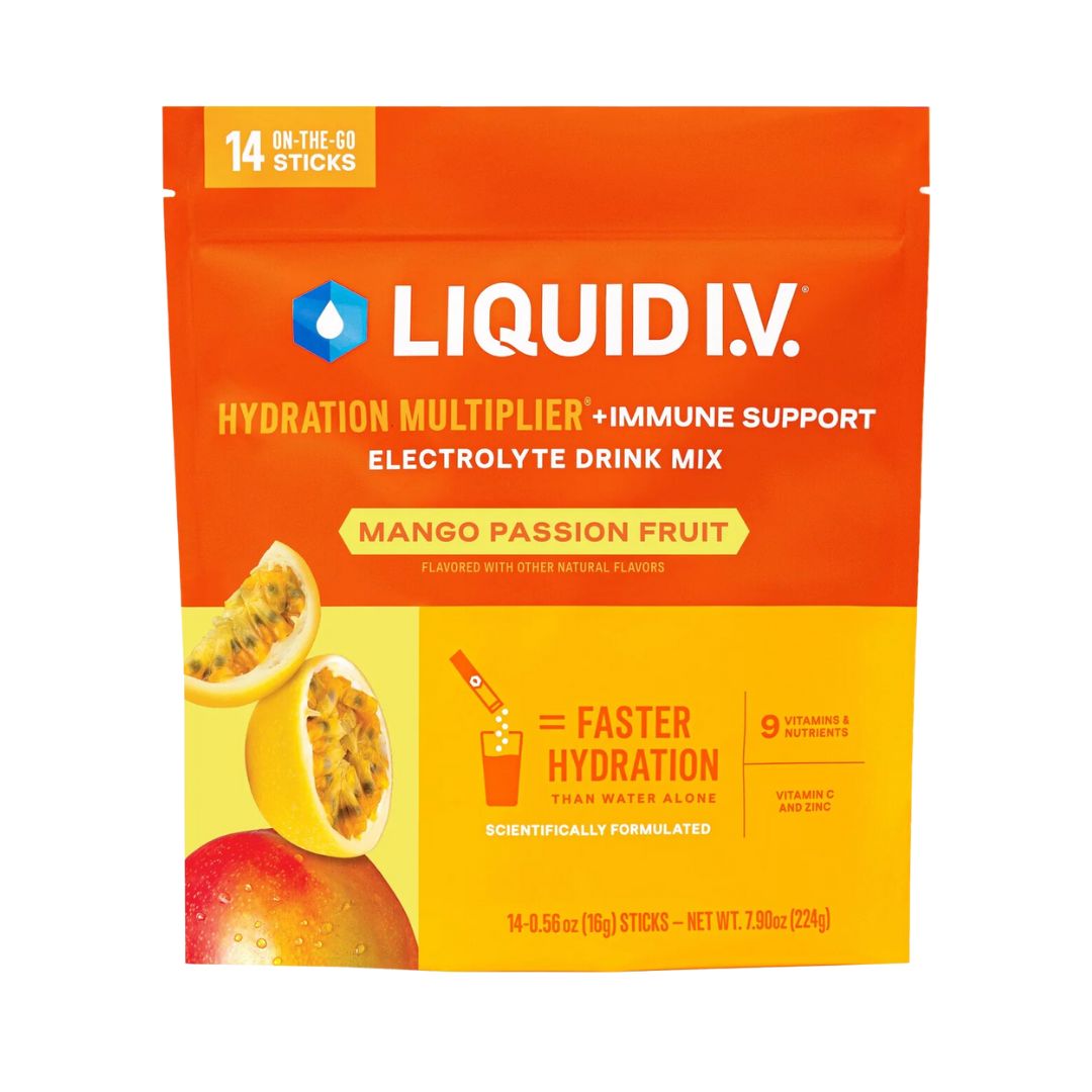 LIQUID I.V. Hydration Multiplier Immune Support Drink Mix – Mango Passionfruit