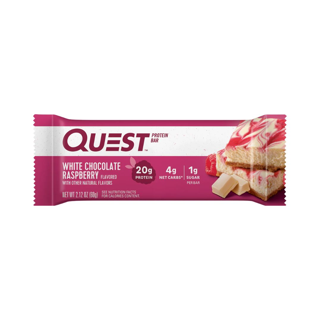 QUEST NUTRITION Protein Bar – White Chocolate Raspberry