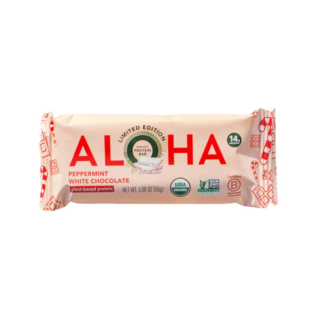 ALOHA Protein Bar – Peppermint White Chocolate