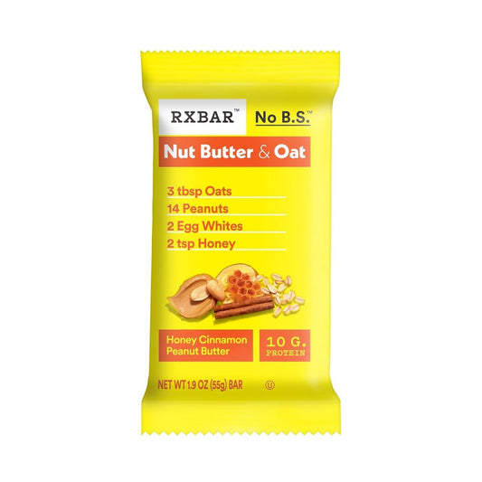 RXBAR Nut Butter & Oat Protein Bar – Honey Cinnamon Peanut Butter