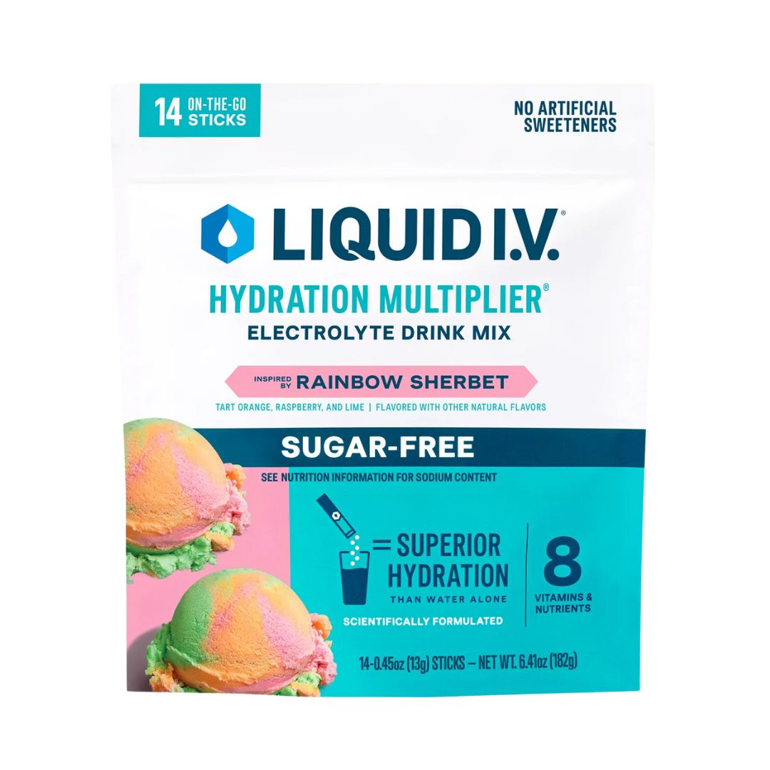 LIQUID I.V. Hydration Multiplier Sugar-Free Drink Mix – Rainbow Sherbet