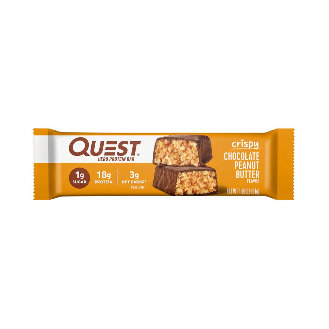 QUEST NUTRITION Crispy Hero Protein Bar – Chocolate Peanut Butter