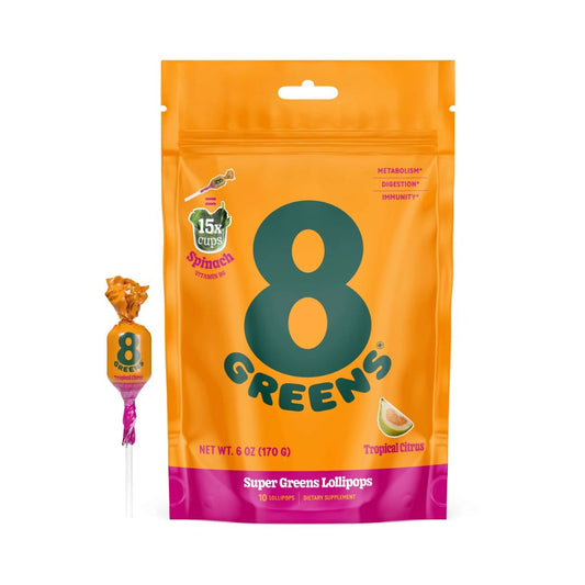 8GREENS Super Greens Lollipops – Tropical Citrus