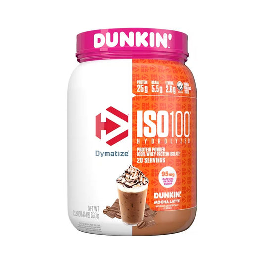 DYMATIZE ISO100 Protein Powder – Dunkin' Mocha Latte