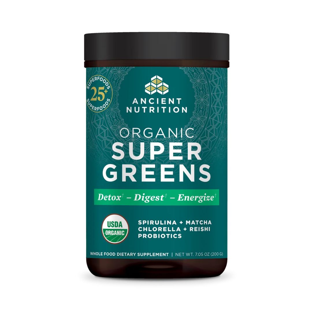 ANCIENT NUTRITION Organic SuperGreens – 25 Servings