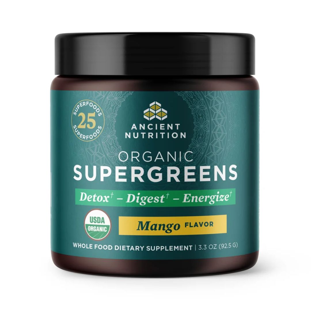 ANCIENT NUTRITION Organic SuperGreens – Mango