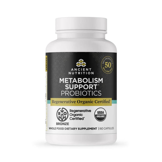 ANCIENT NUTRITION Regenerative Organic Certified Metabolism Support Probiotics