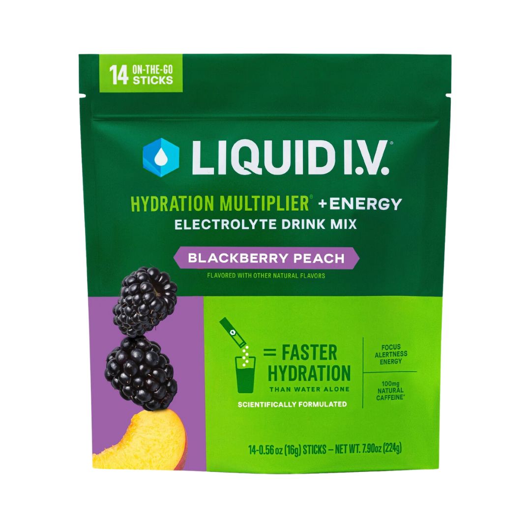 LIQUID I.V. Hydration Multiplier Energy Drink Mix – Blackberry Peach