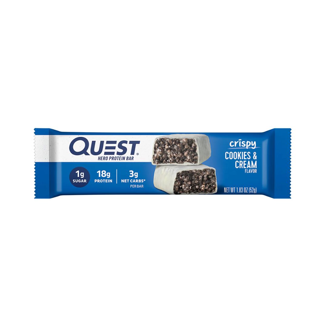 QUEST NUTRITION Crispy Hero Protein Bar – Cookies & Cream