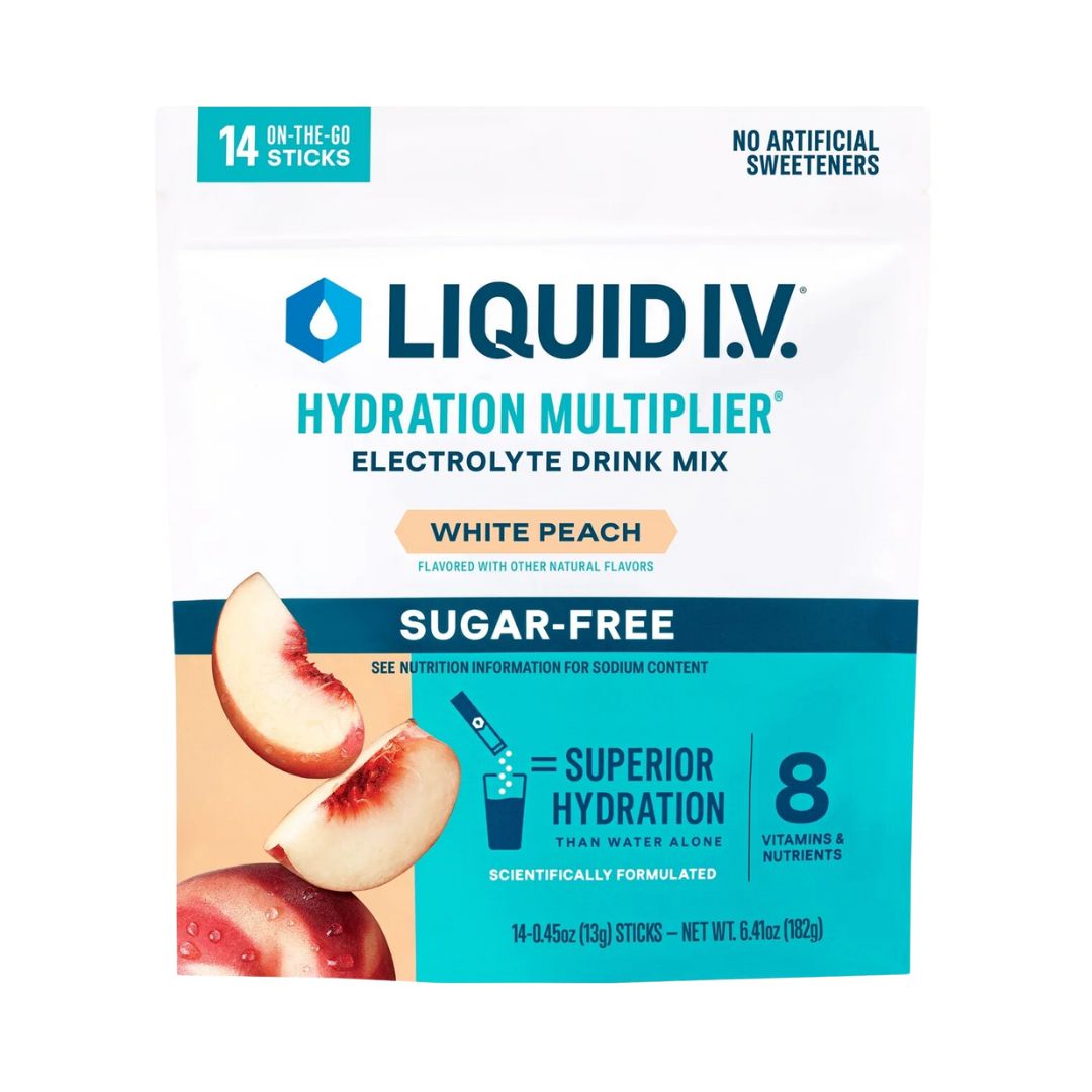 LIQUID I.V. Hydration Multiplier Sugar-Free Drink Mix – White Peach