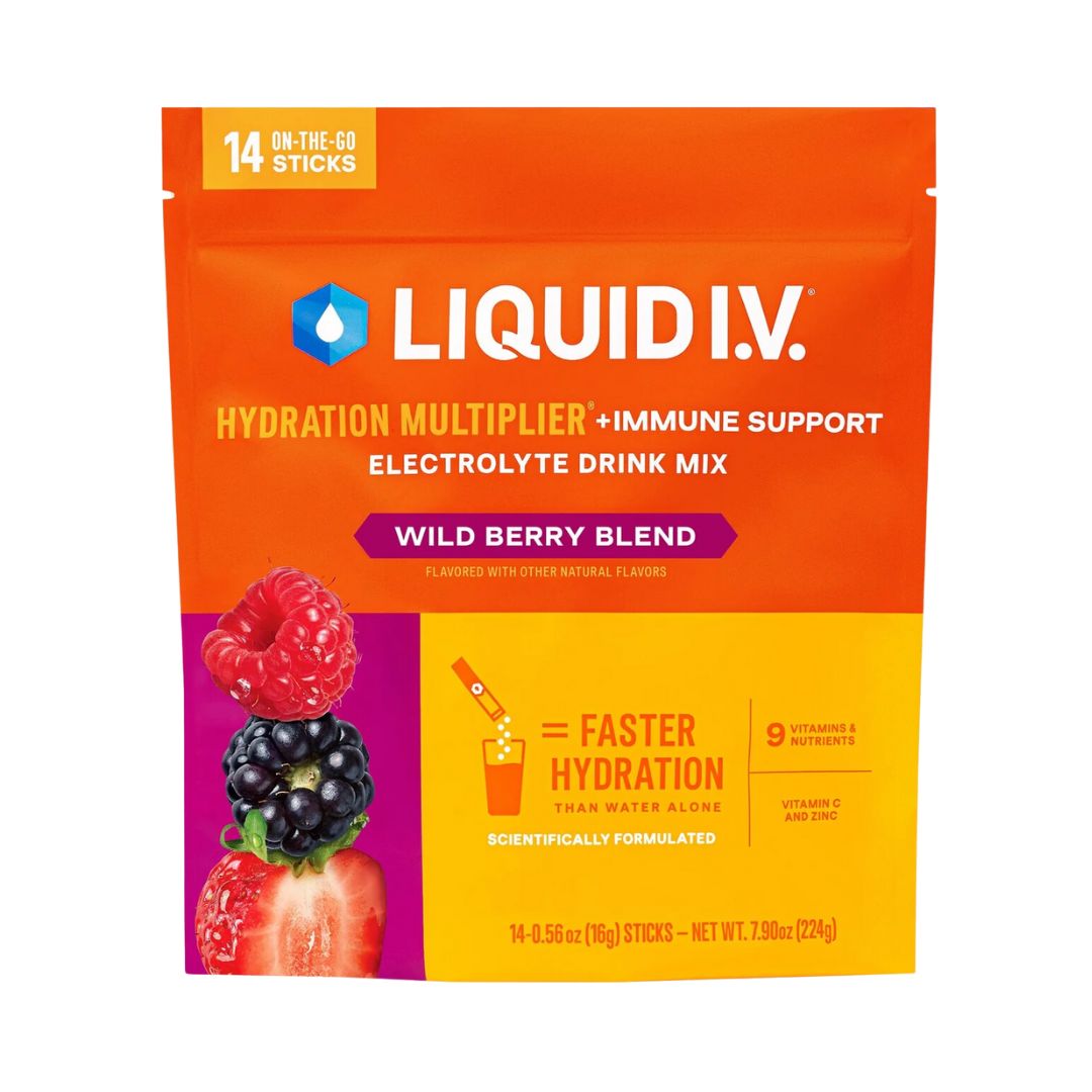 LIQUID I.V. Hydration Multiplier Immune Support Drink Mix – Wild Berry Blend