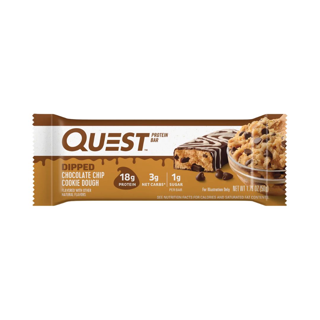 QUEST NUTRITION Protein Bar – Dipped Chocolate Chip Cookie Dough