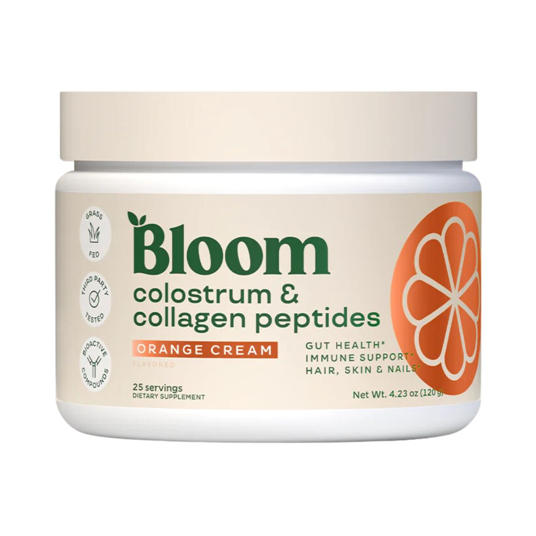 BLOOM NUTRITION Colostrum & Collagen Peptides – Orange Cream