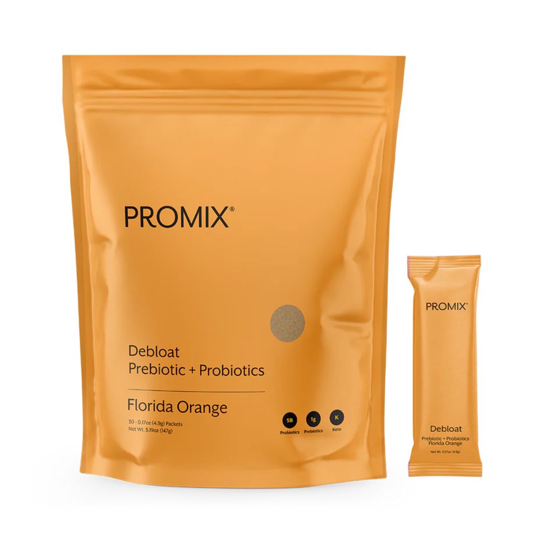 PROMIX NUTRITION Debloat Prebiotic + Probiotic – Florida Orange