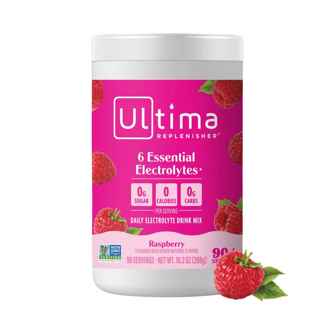 ULTIMA REPLENISHER Daily Electrolyte Drink Mix – Raspberry – 90 Servings