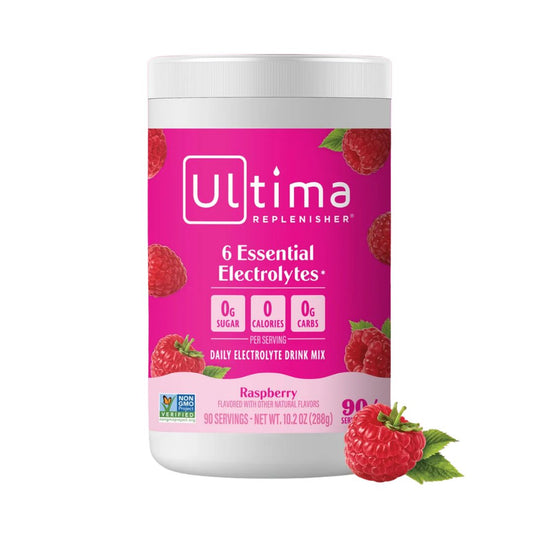 ULTIMA REPLENISHER Daily Electrolyte Drink Mix – Raspberry – 90 Servings